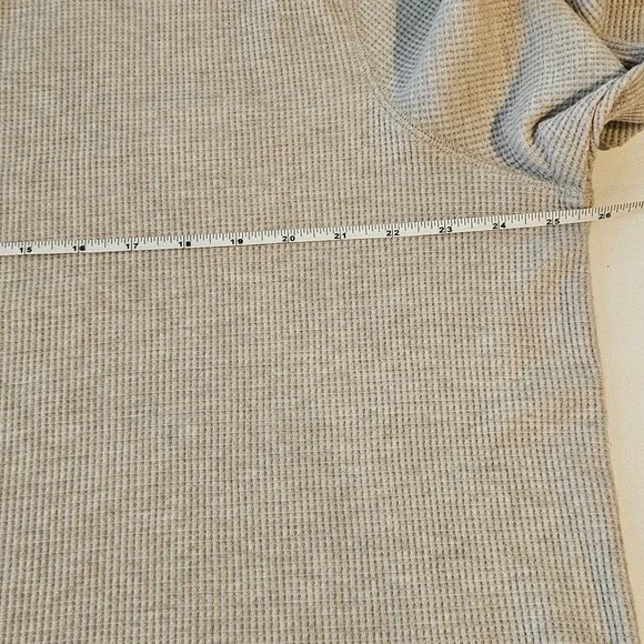 George Men's 2XL Thermal Burgundy Black Tan Waffle Knit Long Sleeve Shirts Lot 5 - Picture 5 of 7